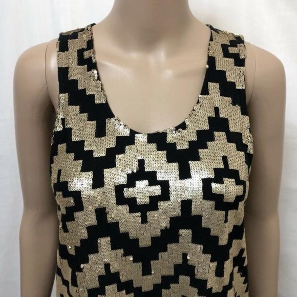 Sass & Bide Black and Gold "Playman" Cocktail Dress - Picture 3 of 16